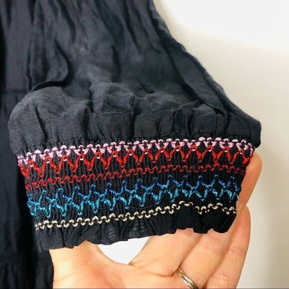 Free People Black Floral Embroidered Dress NWT! - Picture 5 of 15